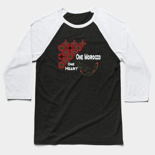 Solidarity in Diversity: One Heart, One Morocco DNA Morish Baseball T-Shirt